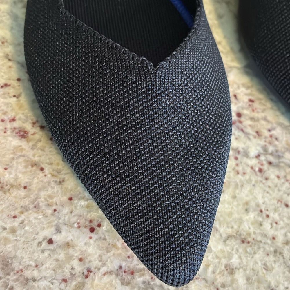 Rothy's Black Flats with Blue Accents. New without tags - Picture 9 of 16